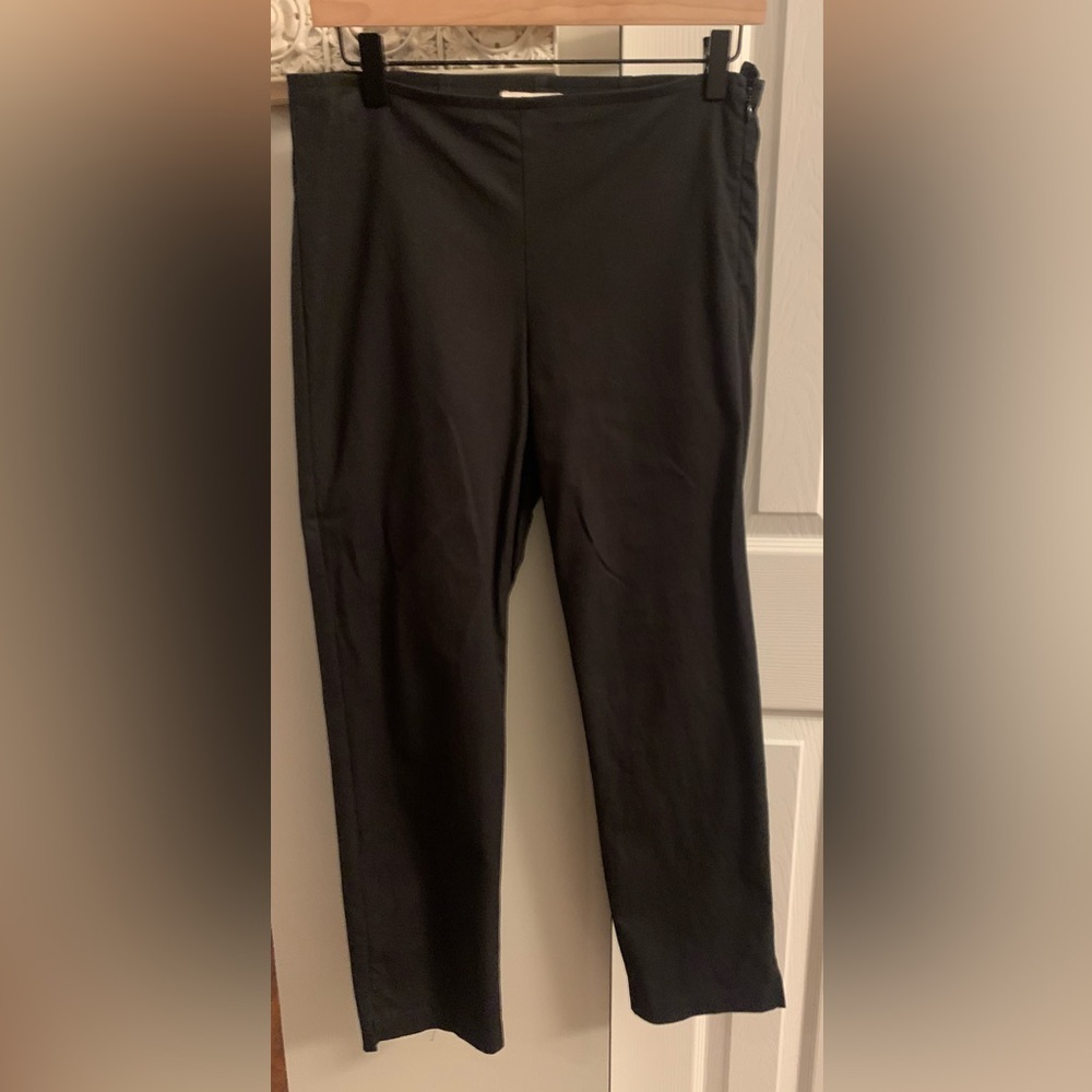 Eileen Fisher Elegant Organic Cotton Black Cropped Pants - PP (XS)
